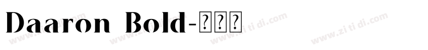 Daaron Bold字体转换